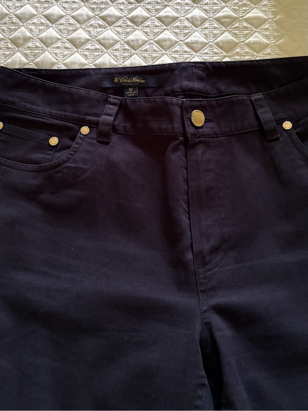 Brooks Brothers navy light weight jeans, 10